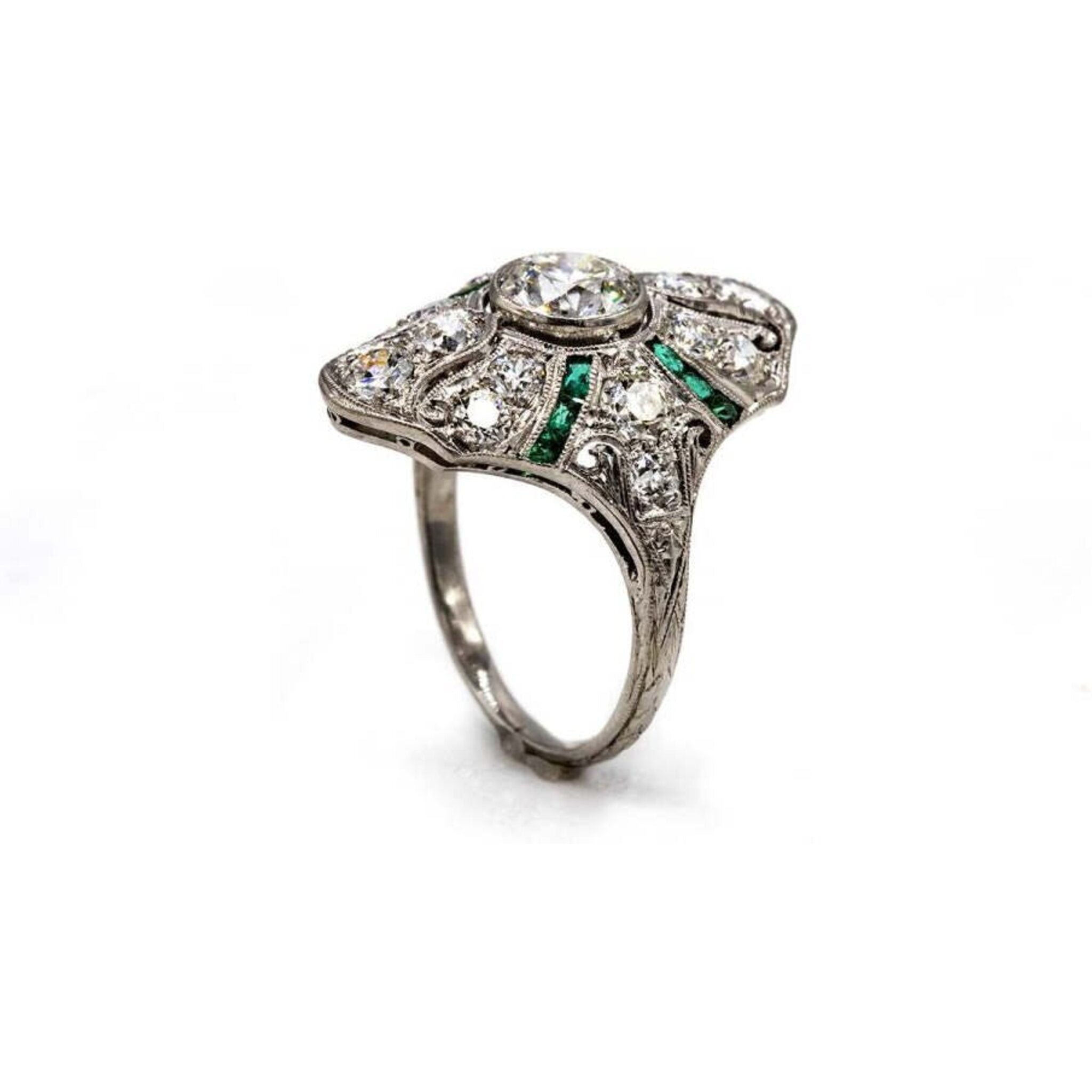 1.00 Carat Diamond Art Deco Filigree Vintage Engagement Ring – Robinson's  Jewelers